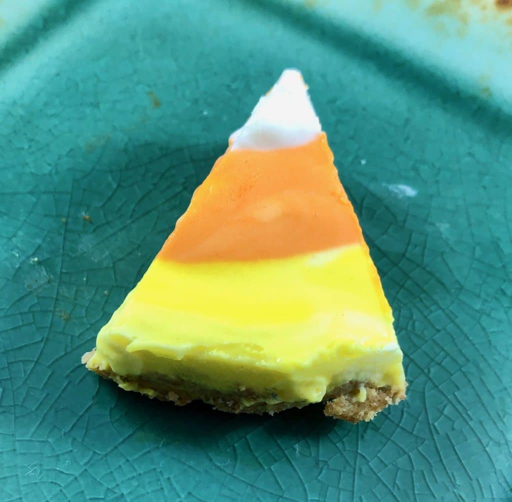 halloween candy corn cheesecake