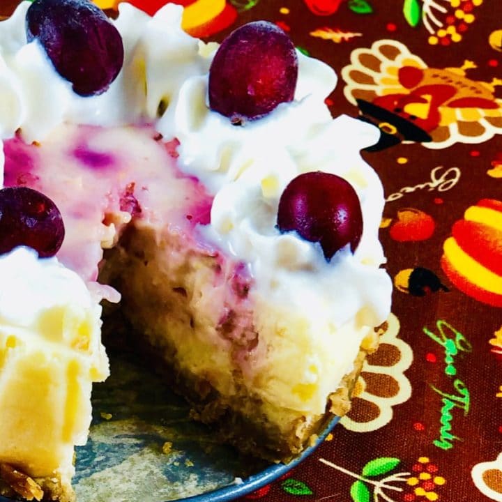 Cranberry Sauce Cheesecake