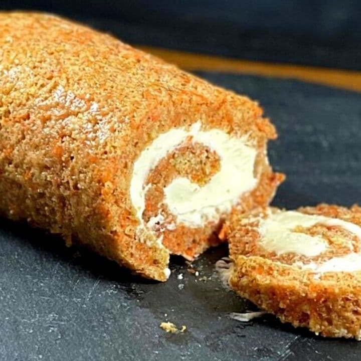 Carrot Cake Roll with Cream Cheese Frosting