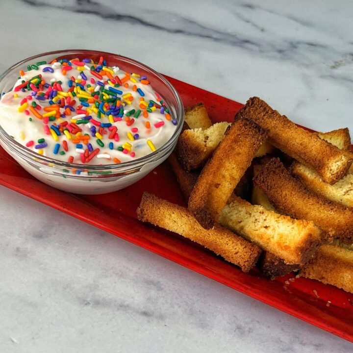 Cake Fries and Confetti Cake Dip
