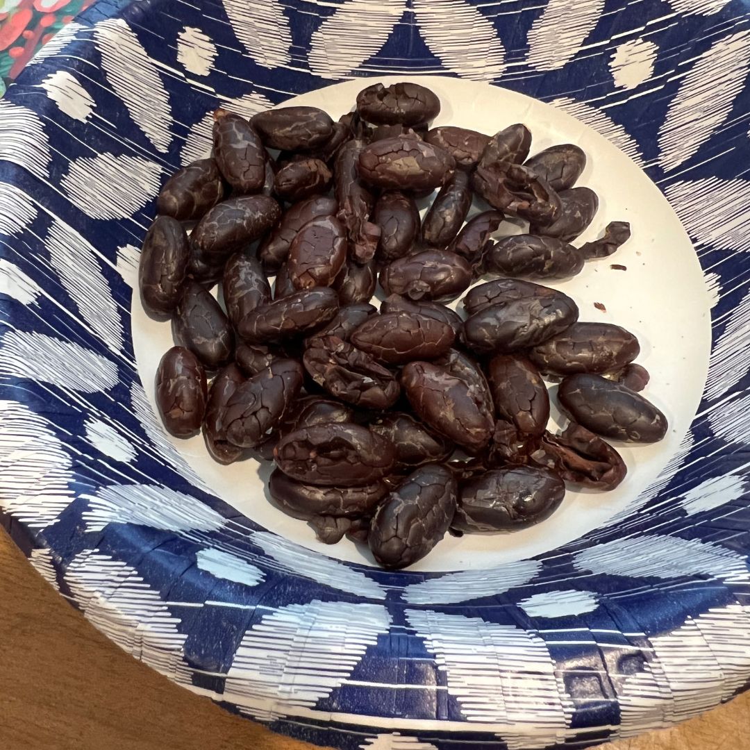 Winnowed cacao beans